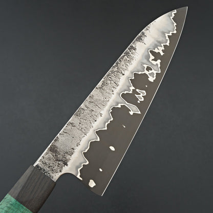 Lew Griffin S-Grind San Mai 52100 Green Mango Gyuto 210mm
