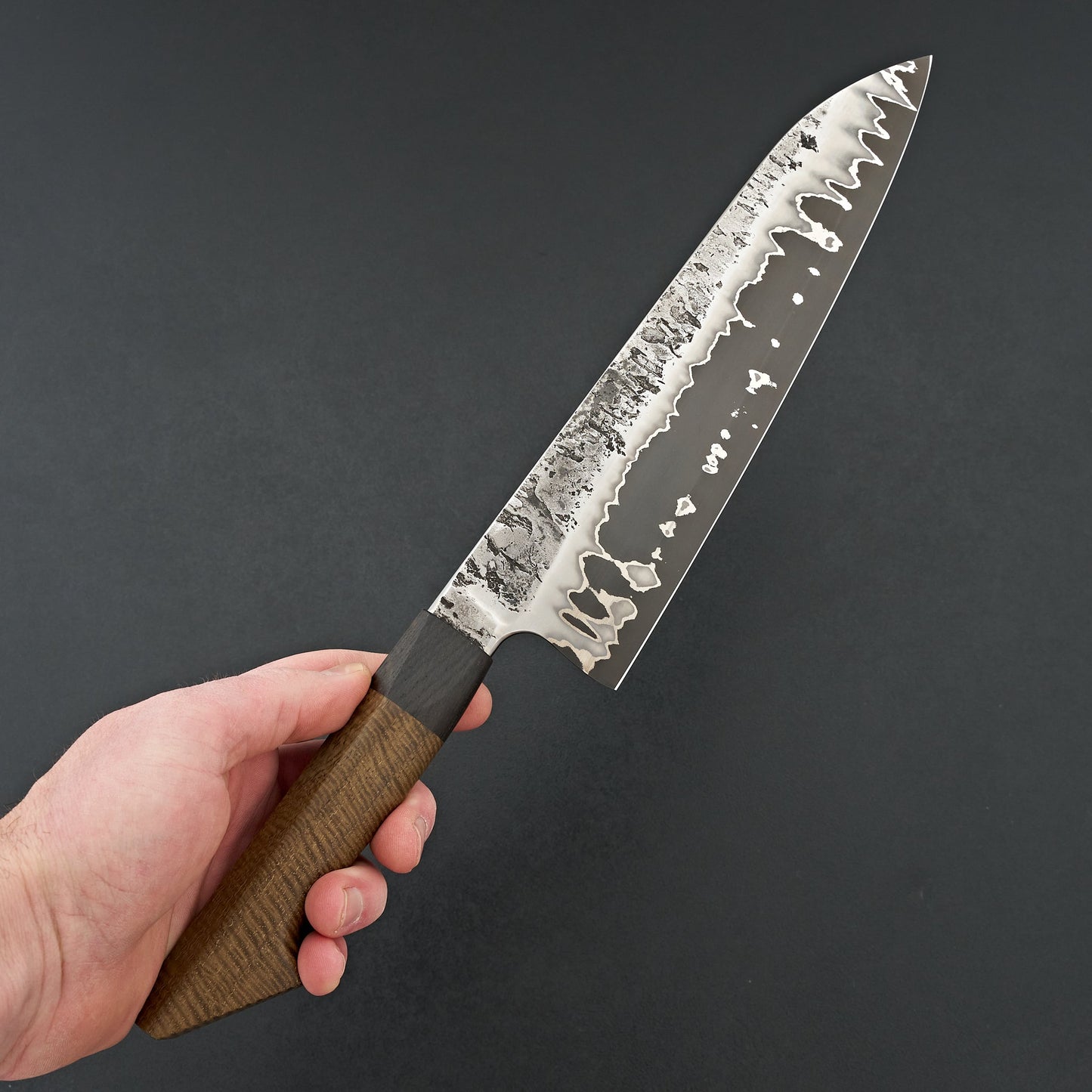 Lew Griffin S-Grind San Mai 52100 Curly Mango Gyuto 240mm