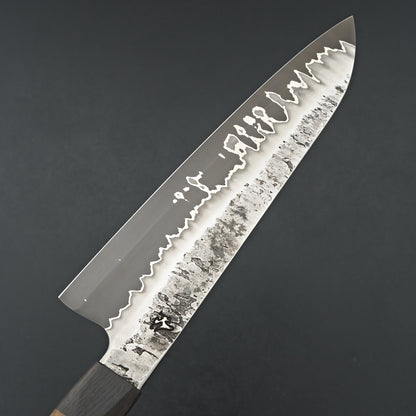 Lew Griffin S-Grind San Mai 52100 Curly Mango Gyuto 240mm