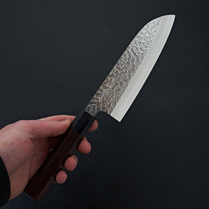 Makoto Kurosaki Coreless Damascus Tsuchime Santoku 170mm