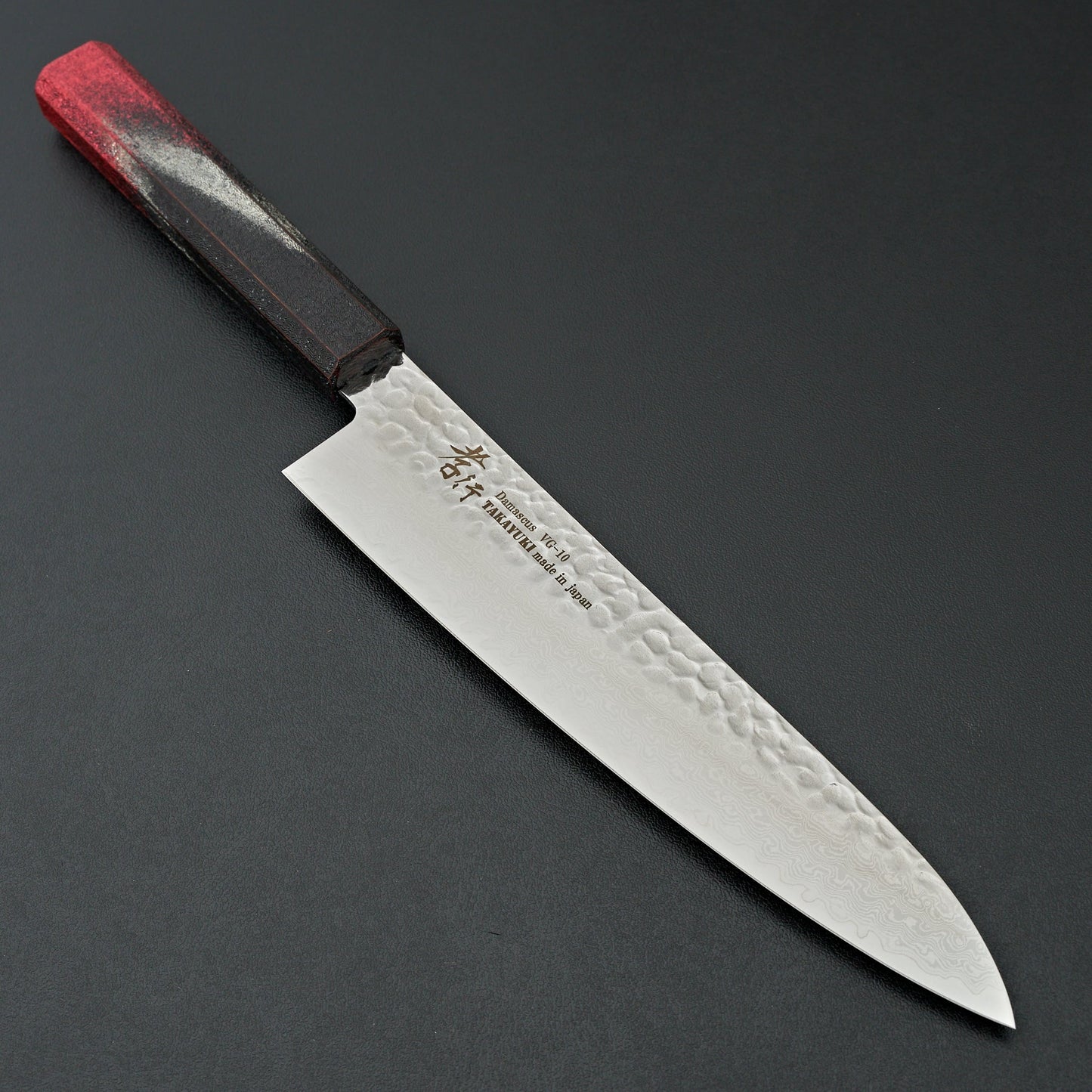 Sakai Takayuki Red Rinko Lacquer 33 Layer Damascus Gyuto 210mm