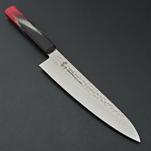 Sakai Takayuki Red Rinko Lacquer 33 Layer Damascus Gyuto 210mm