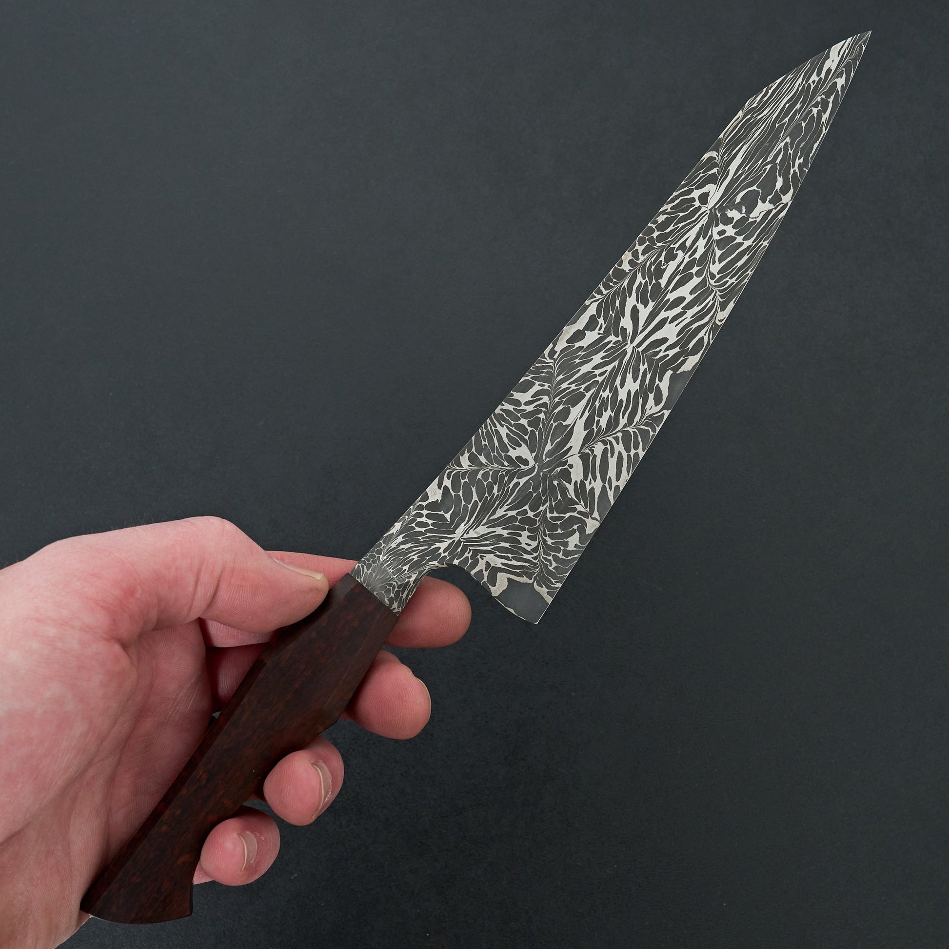 Definition Forge Integral Damascus Snakewood K-tip Chef 190mm