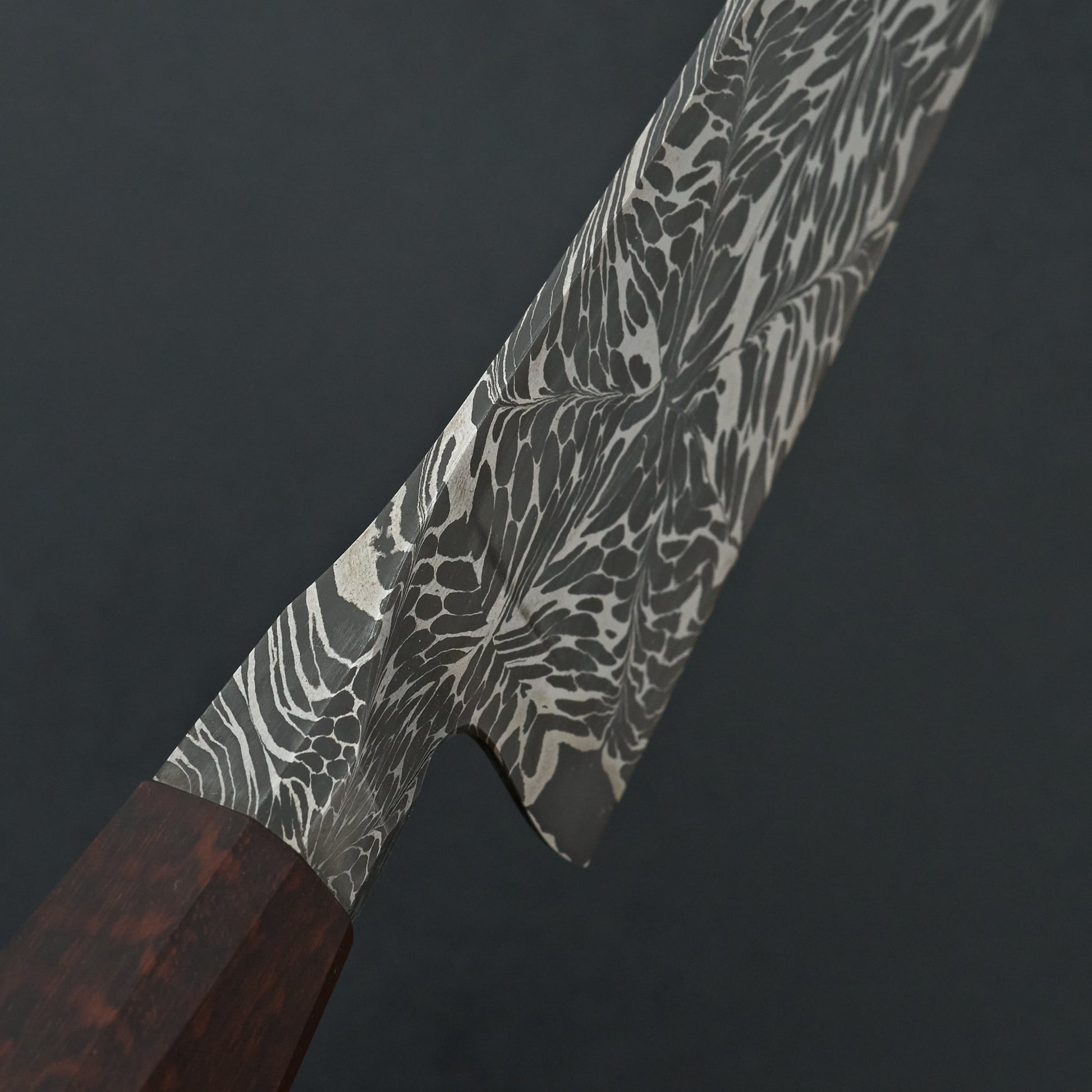 Definition Forge Integral Damascus Snakewood K-tip Chef 190mm