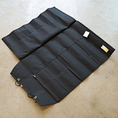 HI-CONDITION Hanpu Canvas 9 Pockets Knife Roll Black