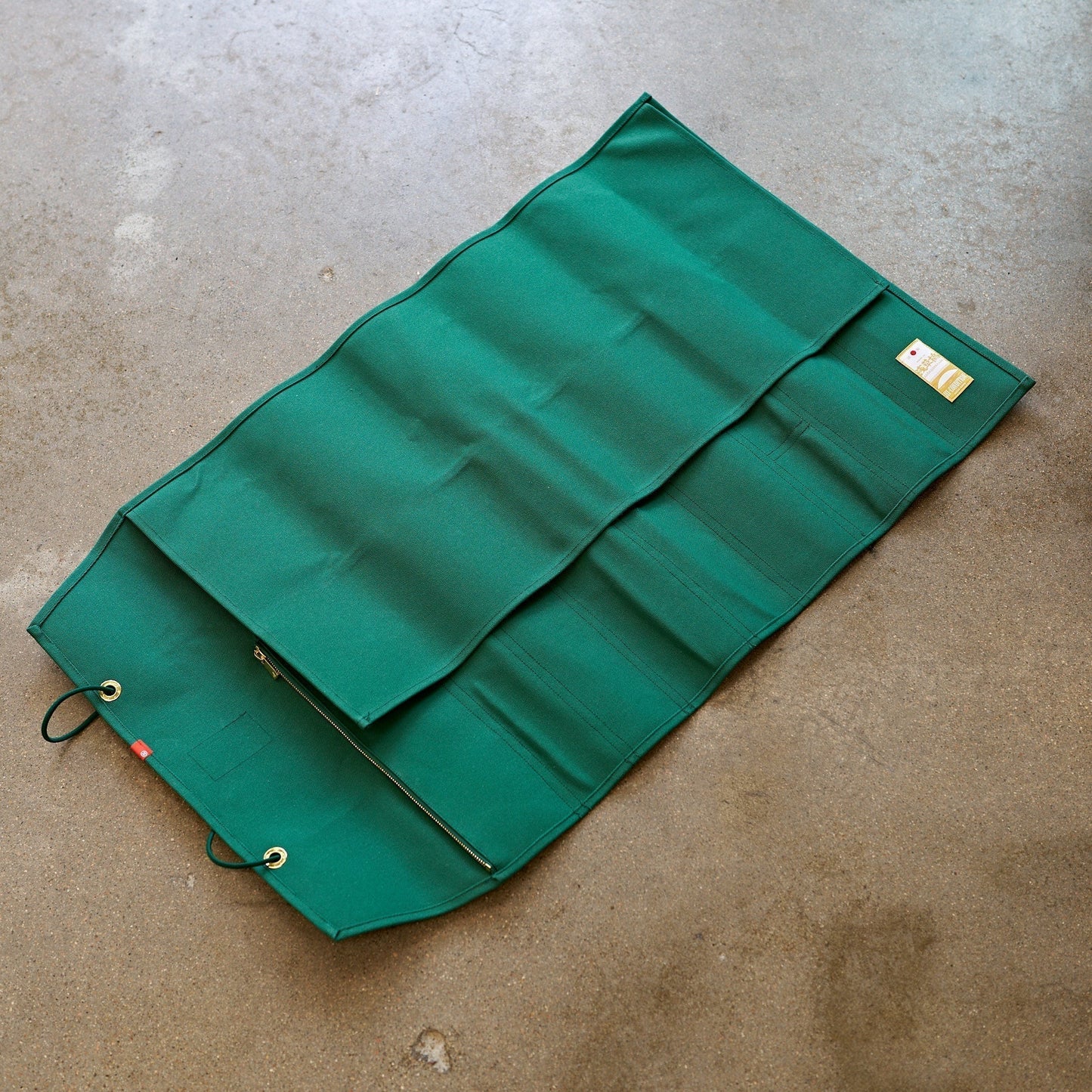 HI-CONDITION Hanpu Canvas 9 Pockets Knife Roll Mid Green
