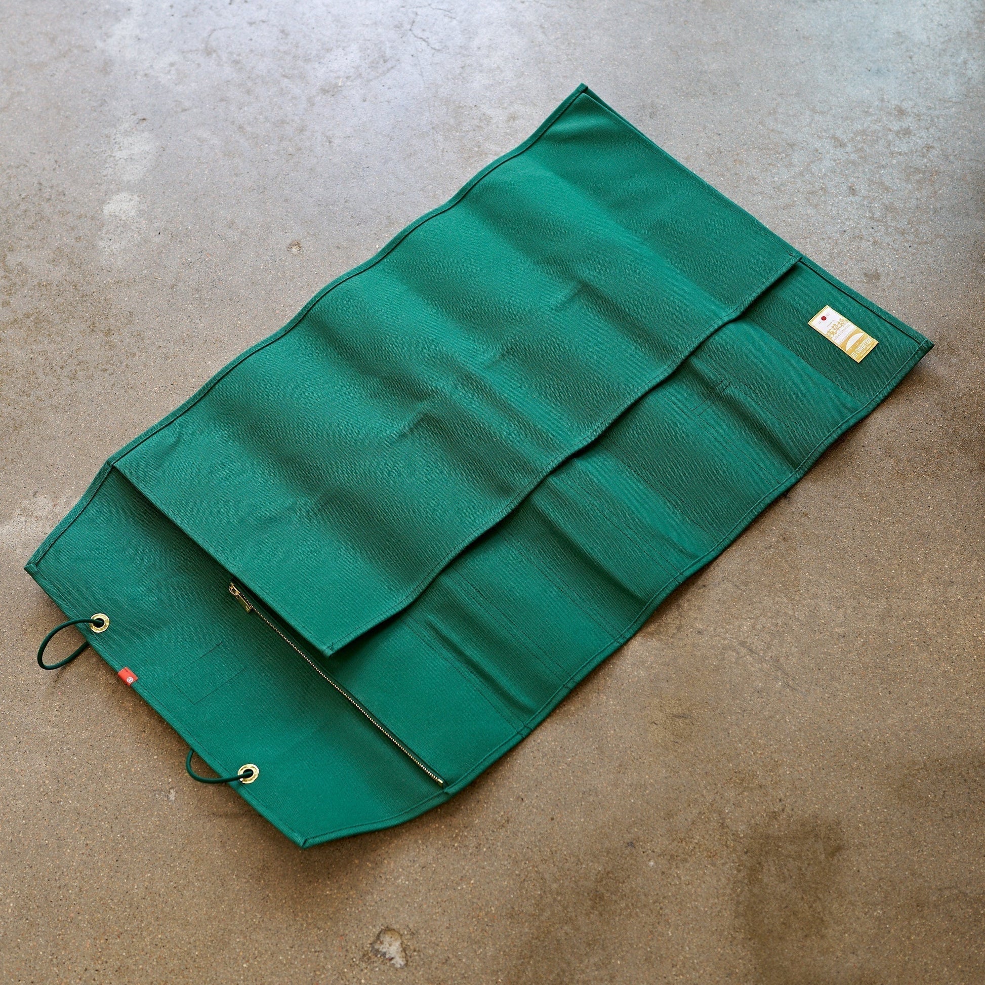 HI-CONDITION Hanpu Canvas 9 Pockets Knife Roll Mid Green