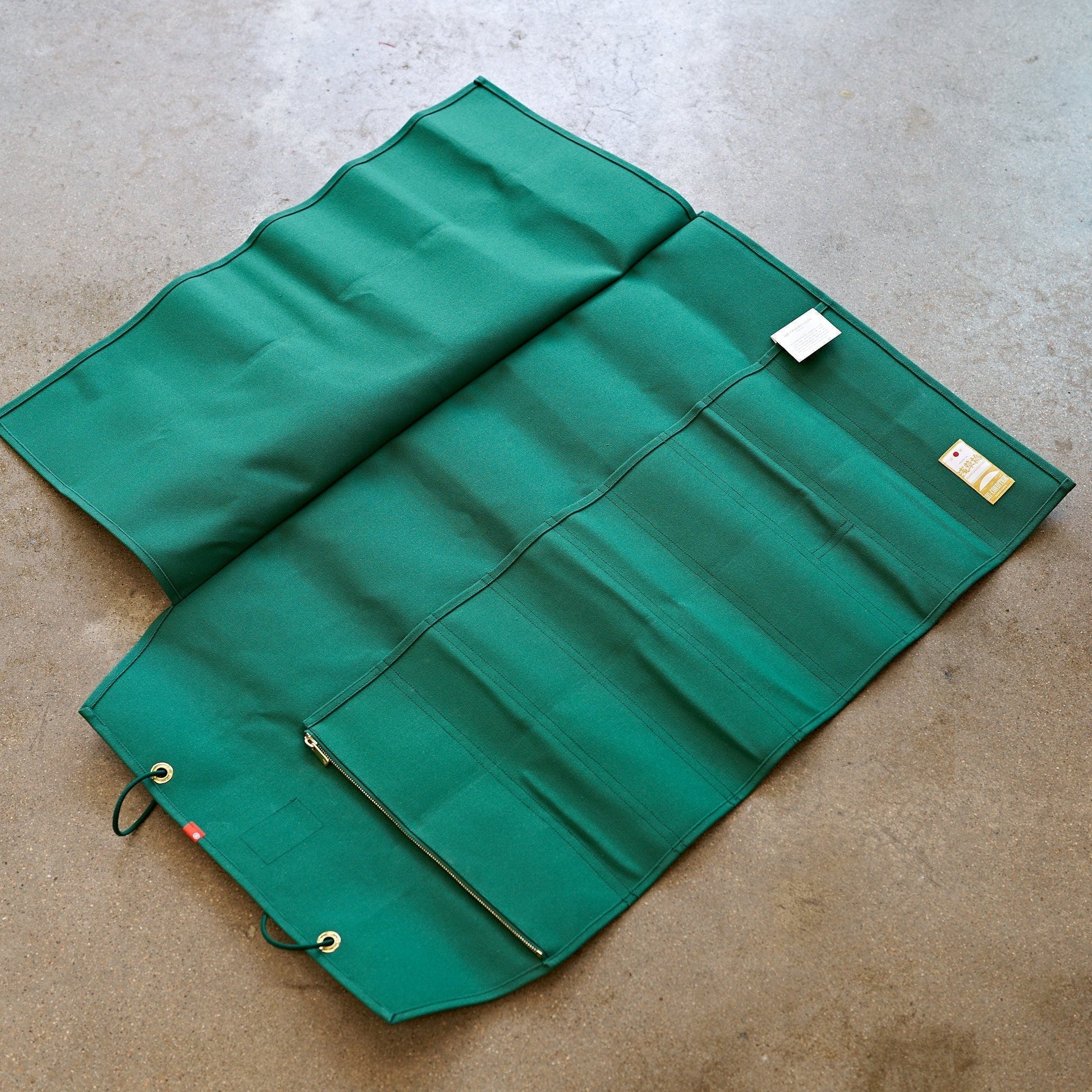 HI-CONDITION Hanpu Canvas 9 Pockets Knife Roll Mid Green