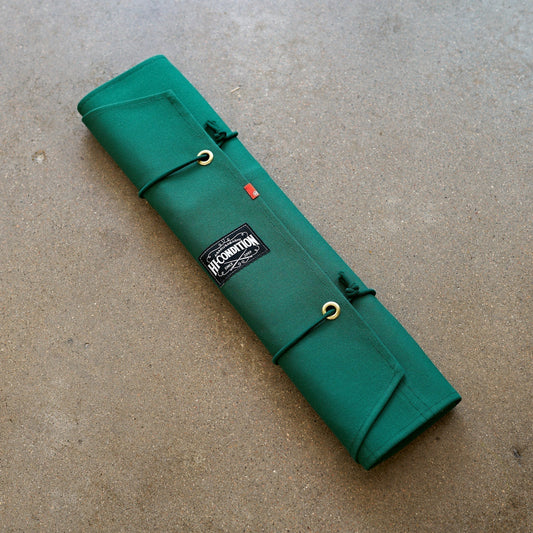 HI-CONDITION Hanpu Canvas 9 Pockets Knife Roll Mid Green