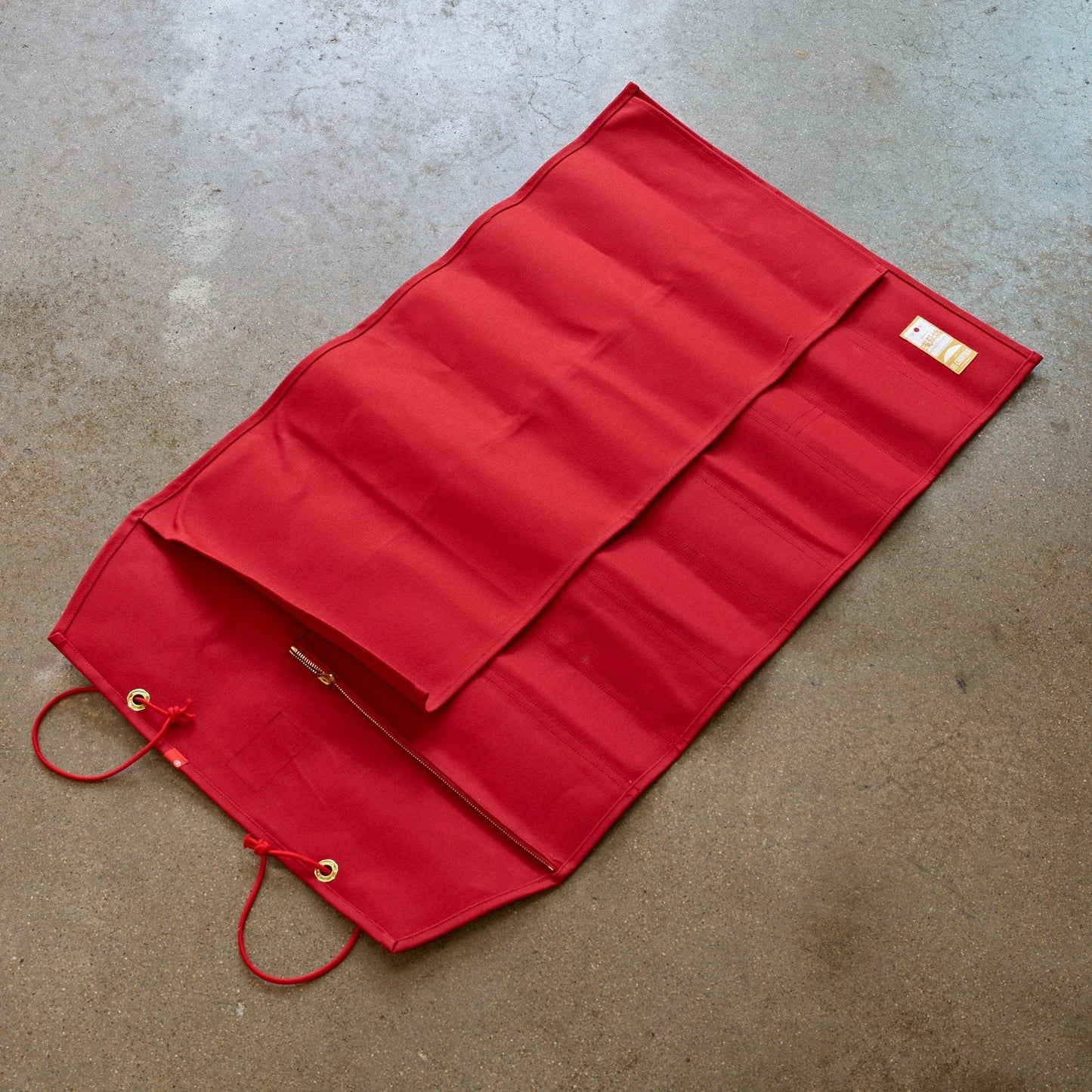 HI-CONDITION Hanpu Canvas 9 Pockets Knife Roll Red