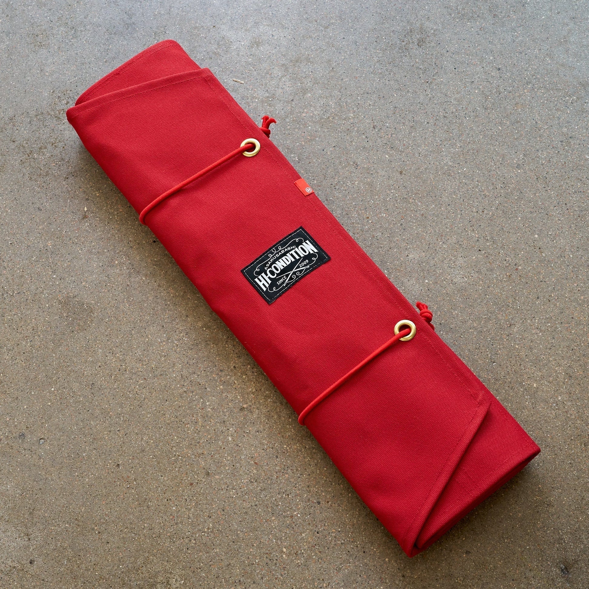 HI-CONDITION Hanpu Canvas 9 Pockets Knife Roll Red