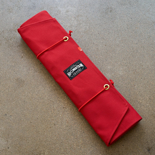 HI-CONDITION Hanpu Canvas 9 Pockets Knife Roll Red