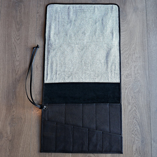 Hardt Asphyx Leather Black & White Waves Large Knife Bag