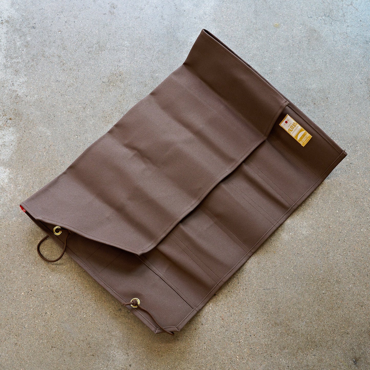 Hi-Condition Hanpu Canvas 6 Pockets Knife Roll Brown