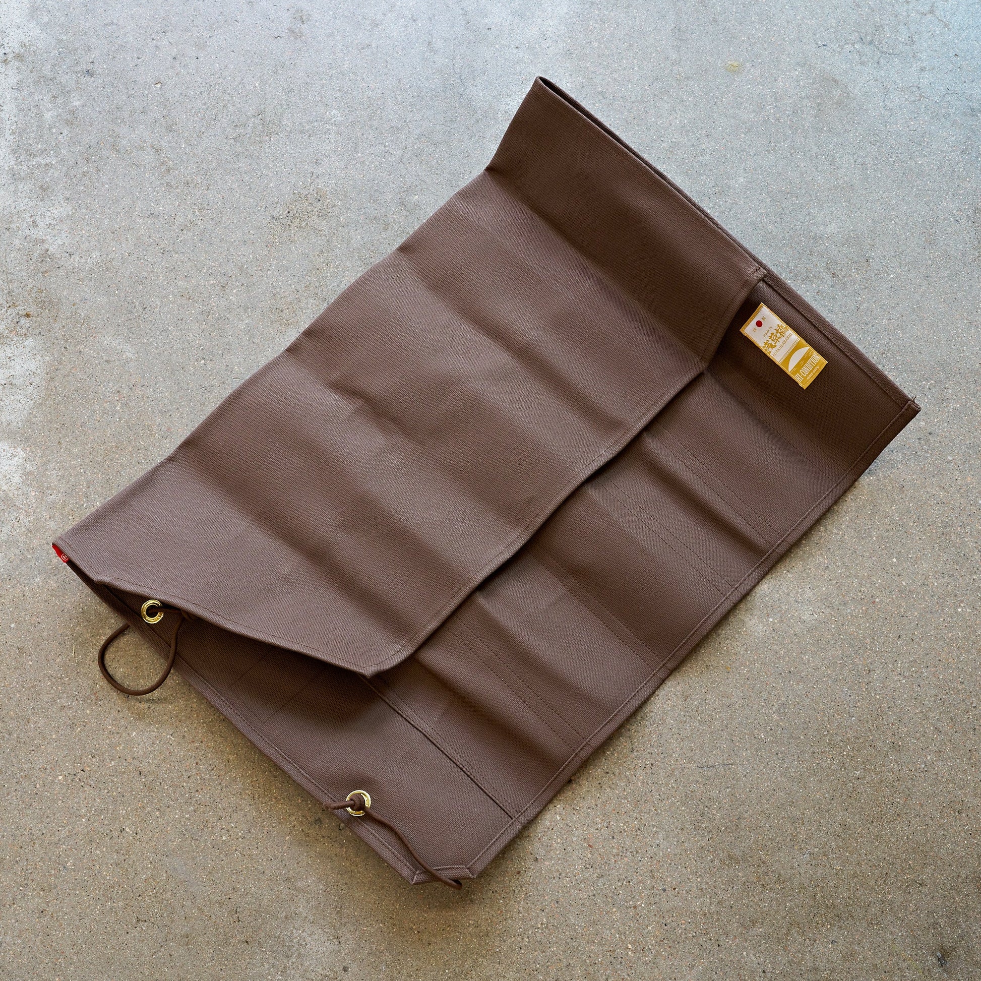 Hi-Condition Hanpu Canvas 6 Pockets Knife Roll Brown