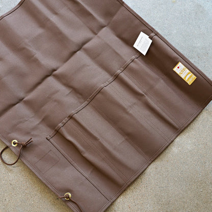 Hi-Condition Hanpu Canvas 6 Pockets Knife Roll Brown