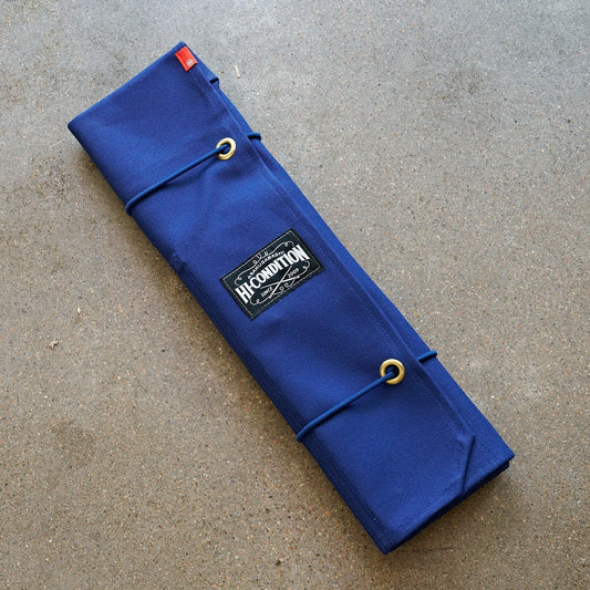 Hi-Condition Hanpu Canvas 6 Pockets Knife Roll Navy