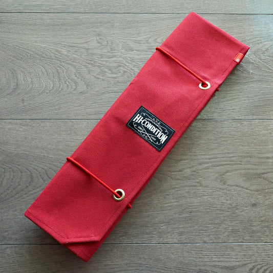 Hi-Condition Hanpu Canvas 6 Pockets Knife Roll Red