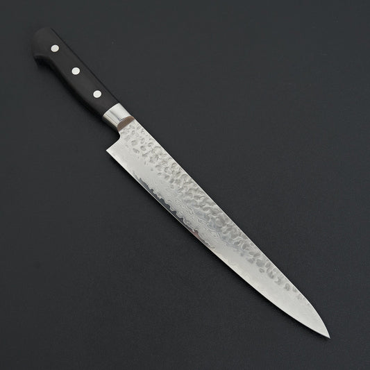 Hitohira Imojiya ST Tsuchime Damascus Sujihiki 240mm Pakka Handle (Yo)
