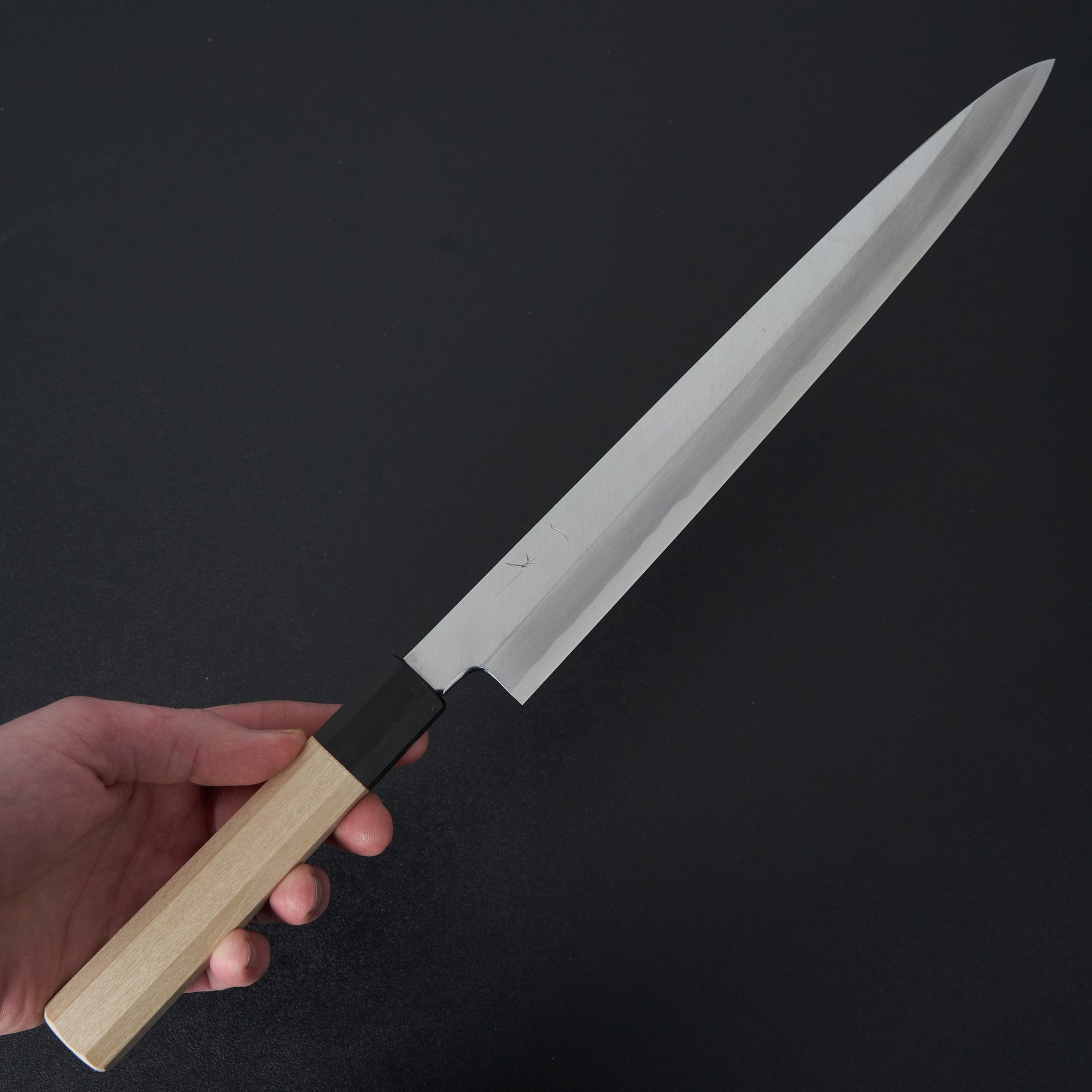 Hitohira Kikuchiyo Manzo Blue #2 Yanagiba 300mm Ho Wood Handle