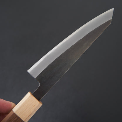 Hitohira TD Blue #2 Stainless Clad Kurouchi Honesuki Kaku 150mm Walnut Handle