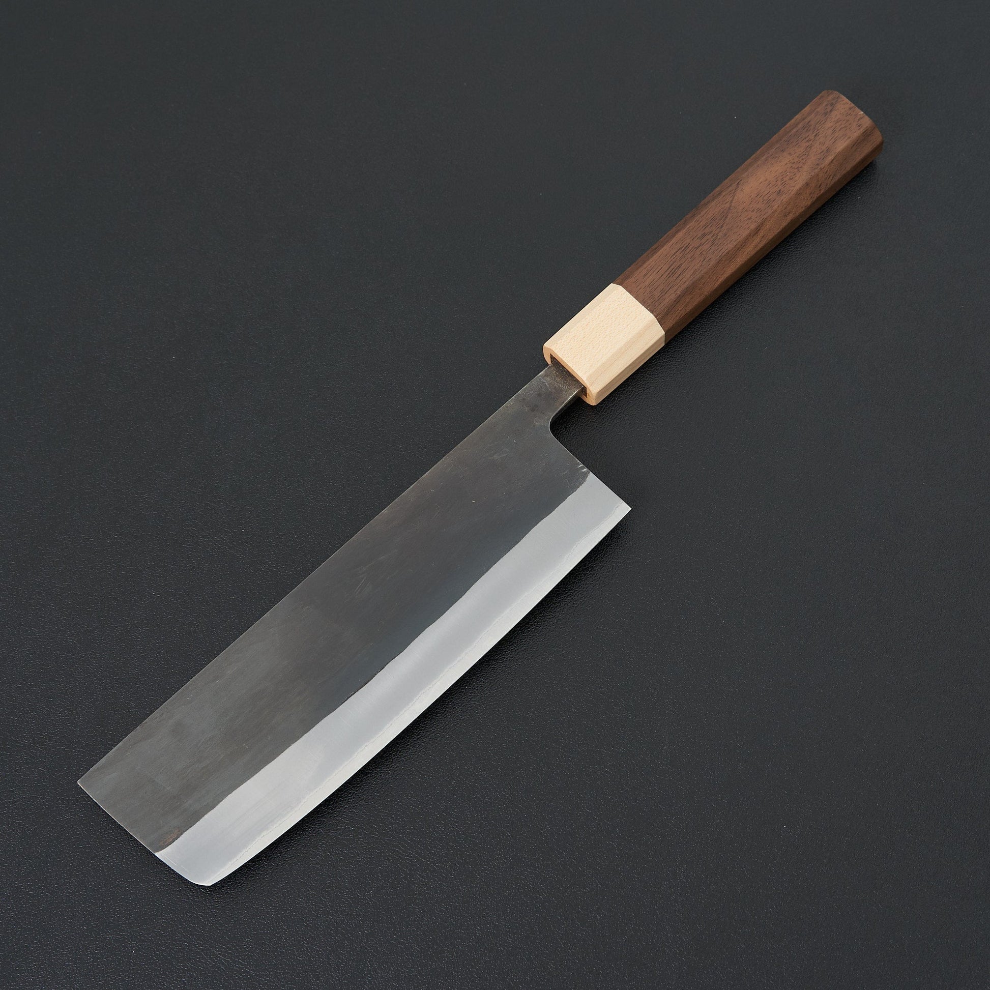 Hitohira TD Blue #2 Stainless Clad Kurouchi Nakiri 165mm Walnut Handle