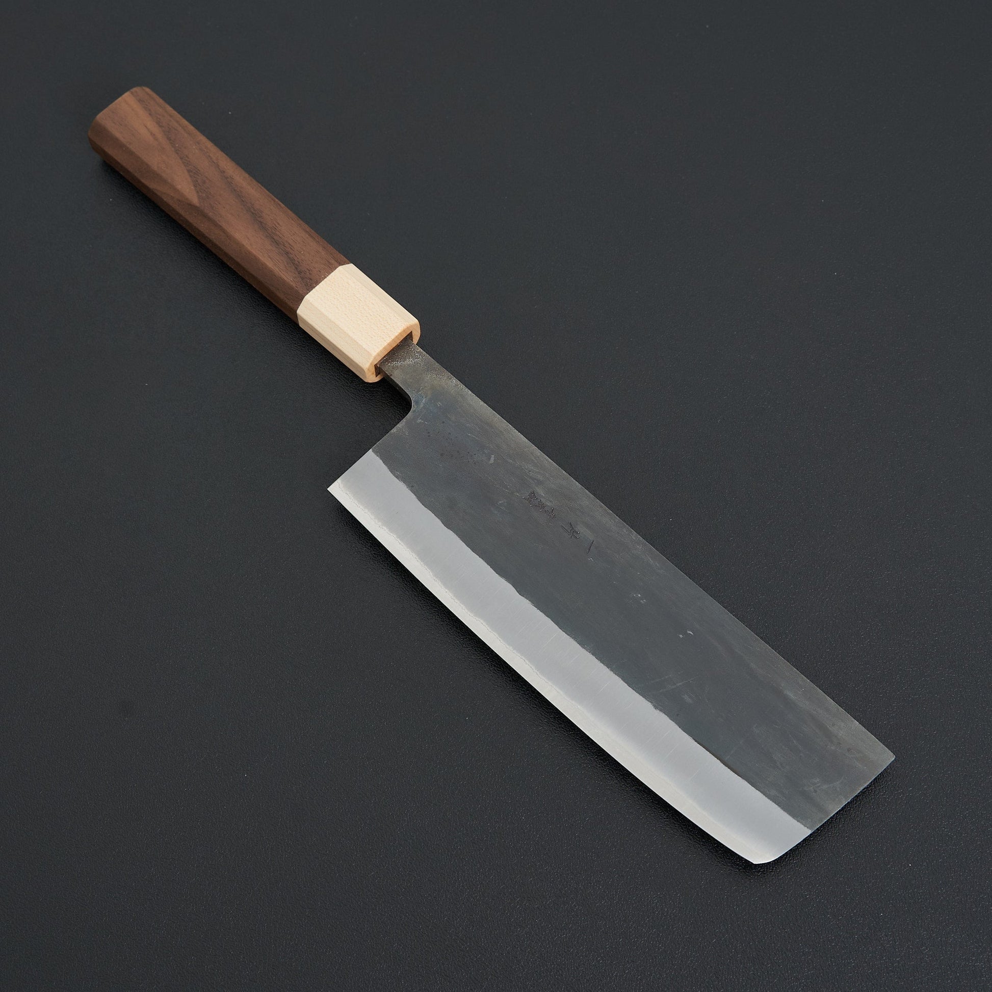 Hitohira TD Blue #2 Stainless Clad Kurouchi Nakiri 165mm Walnut Handle