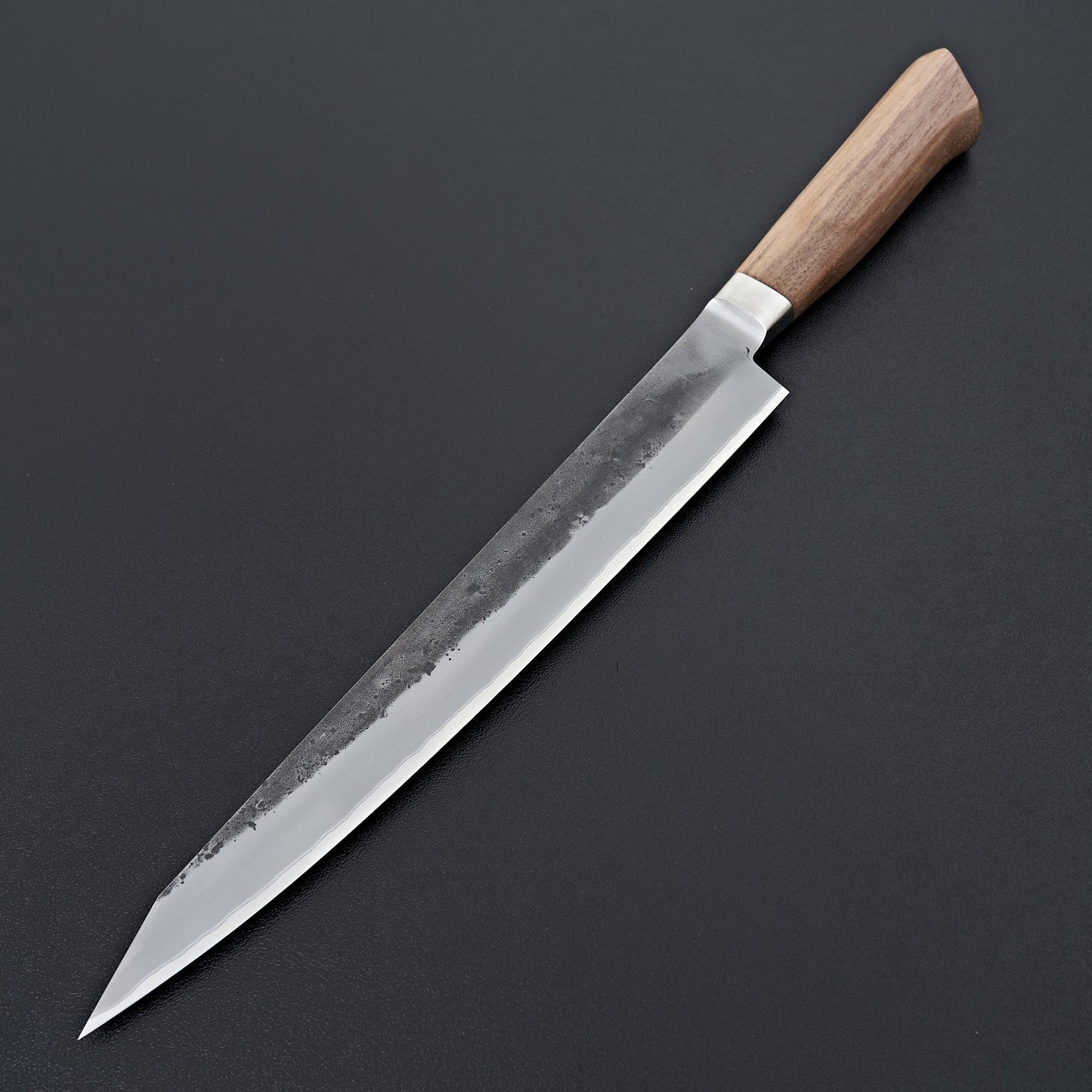 Hitohira TD Blue #2 Stainless Clad Nashiji Yo Sujihiki 240mm Walnut Handle