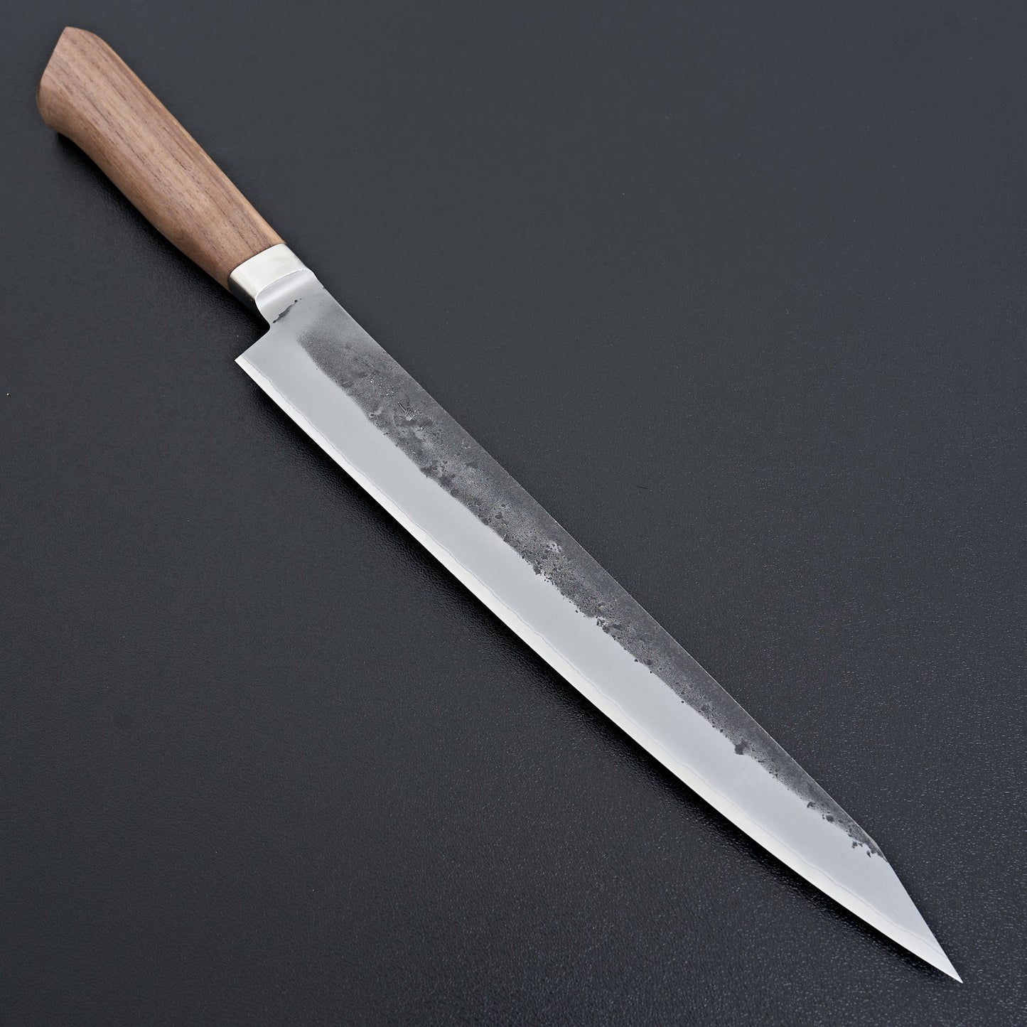 Hitohira TD Blue #2 Stainless Clad Nashiji Yo Sujihiki 240mm Walnut Handle