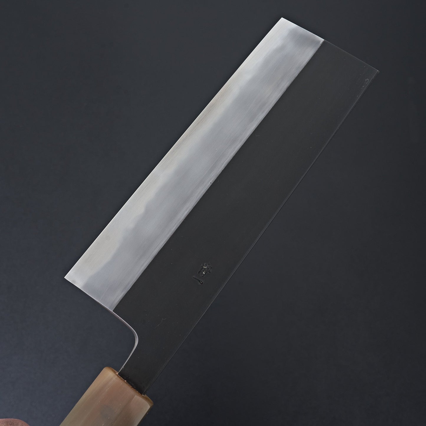 Hitohira Tanaka Kyuzo Blue #1 Kurouchi Nakiri 180mm Yakusugi Cedar Handle (Kaku)