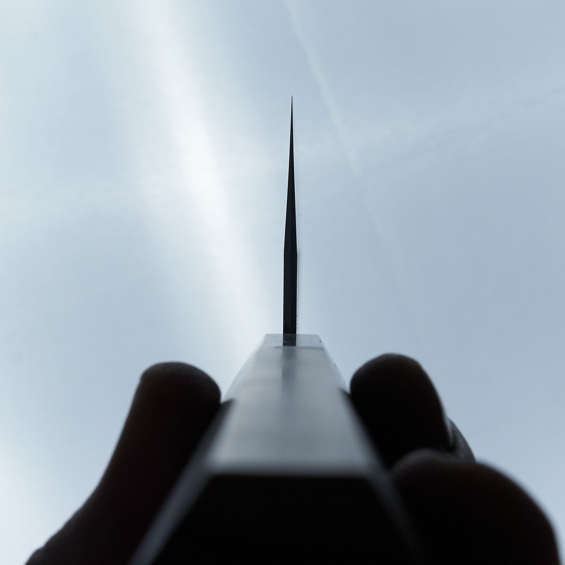 Hitohira Tanaka Kyuzo Blue #1 Kurouchi Nakiri 180mm Yakusugi Cedar Handle (Kaku)