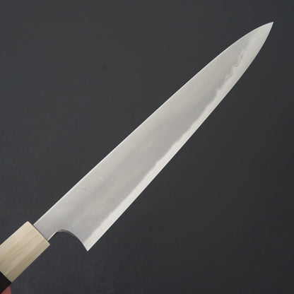 Hitohira Togashi White #1 Stainless Clad Kasumi Sujihiki 240mm Ebony Handle