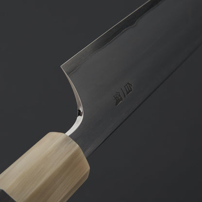 Hitohira Togashi White #1 Stainless Clad Kasumi Sujihiki 240mm Ebony Handle