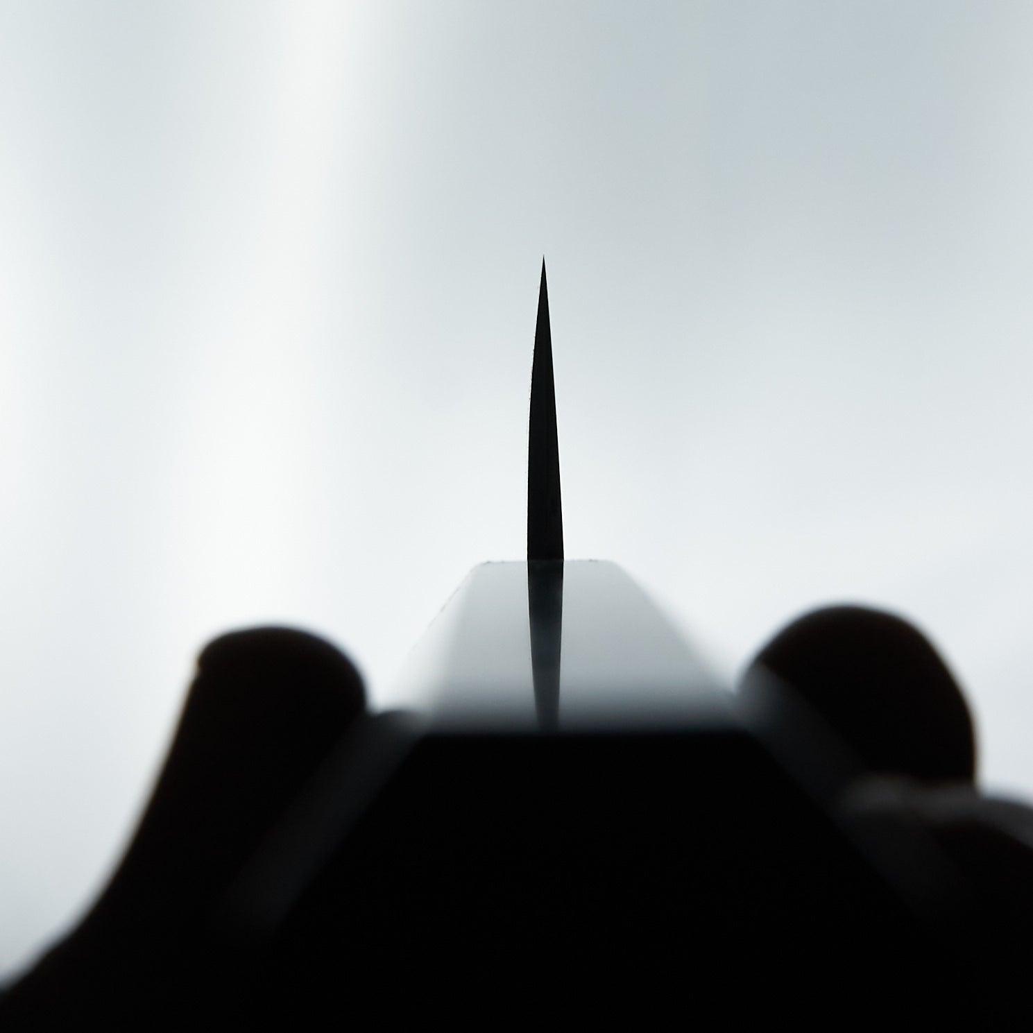 Hitohira Togashi White #1 Stainless Clad Kasumi Sujihiki 240mm Ebony Handle