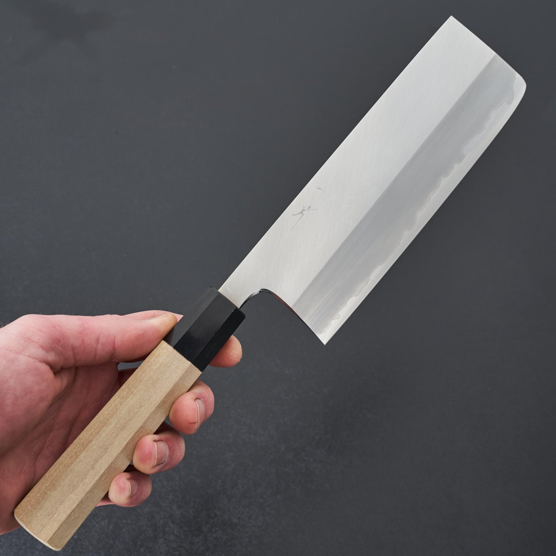 Hitohira Togashi White #1 Stainless Clad Nakiri 180mm Ho Wood Handle