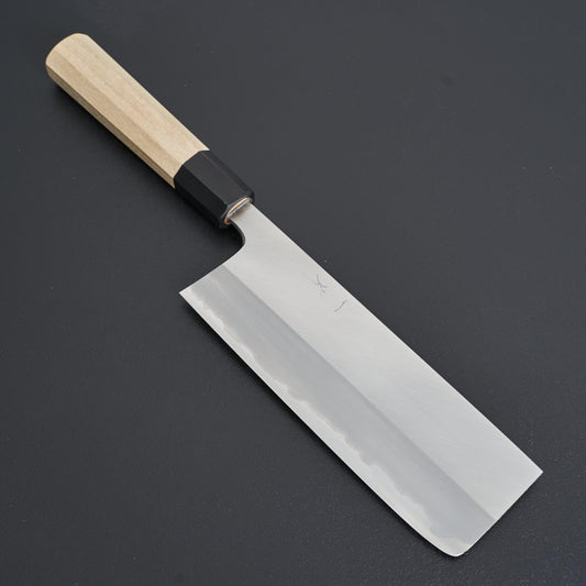 Hitohira Togashi White #1 Stainless Clad Nakiri 180mm Ho Wood Handle