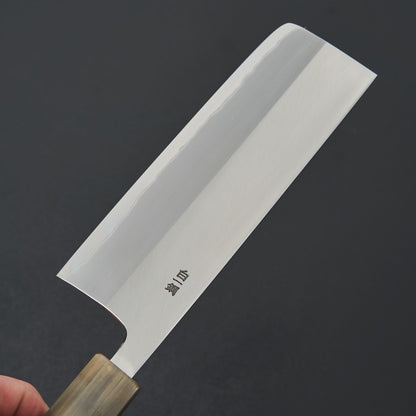 Hitohira Togashi White #1 Stainless Clad Nakiri 180mm Taihei Ebony Handle