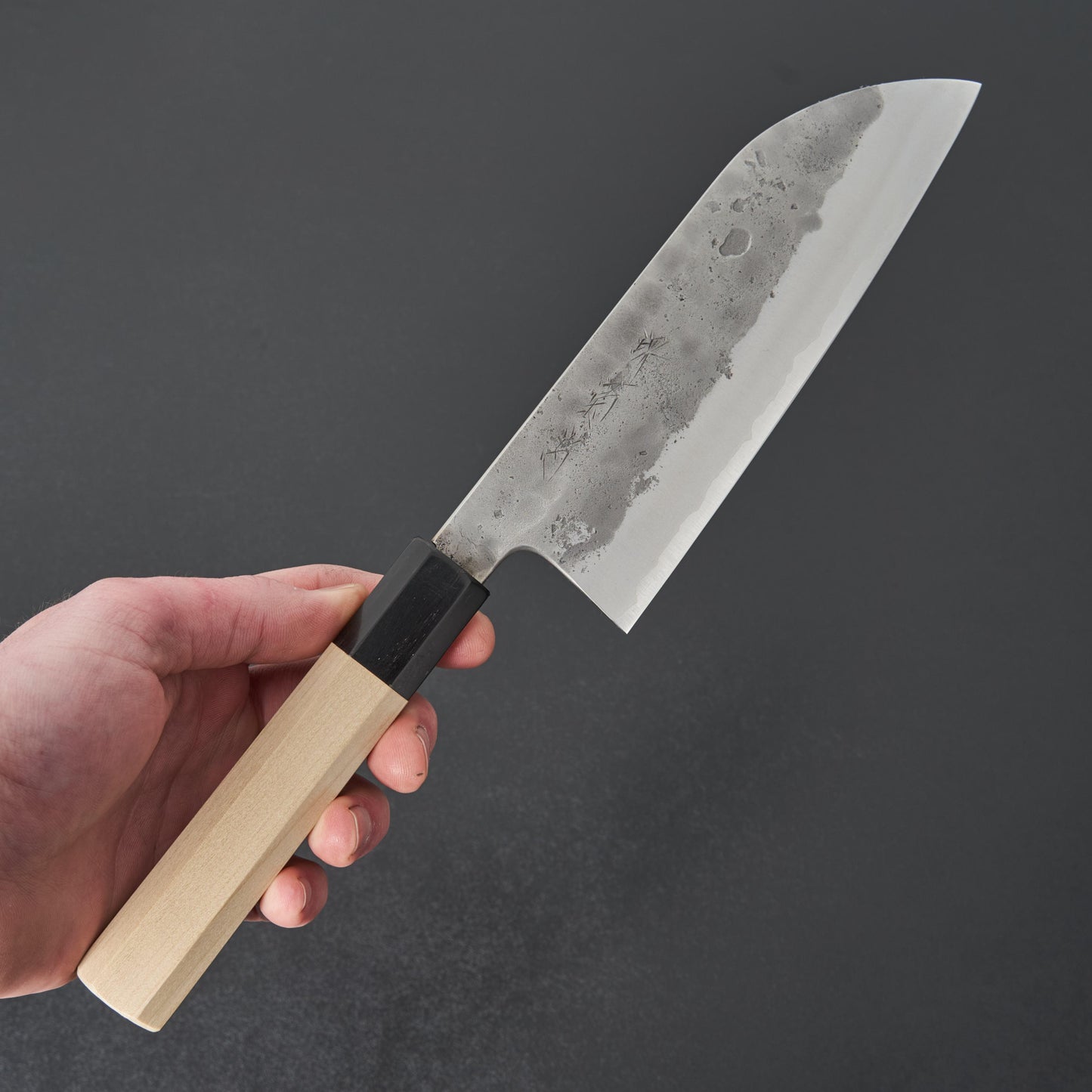 Kikumori Nashiji Blue #2 Santoku 165mm