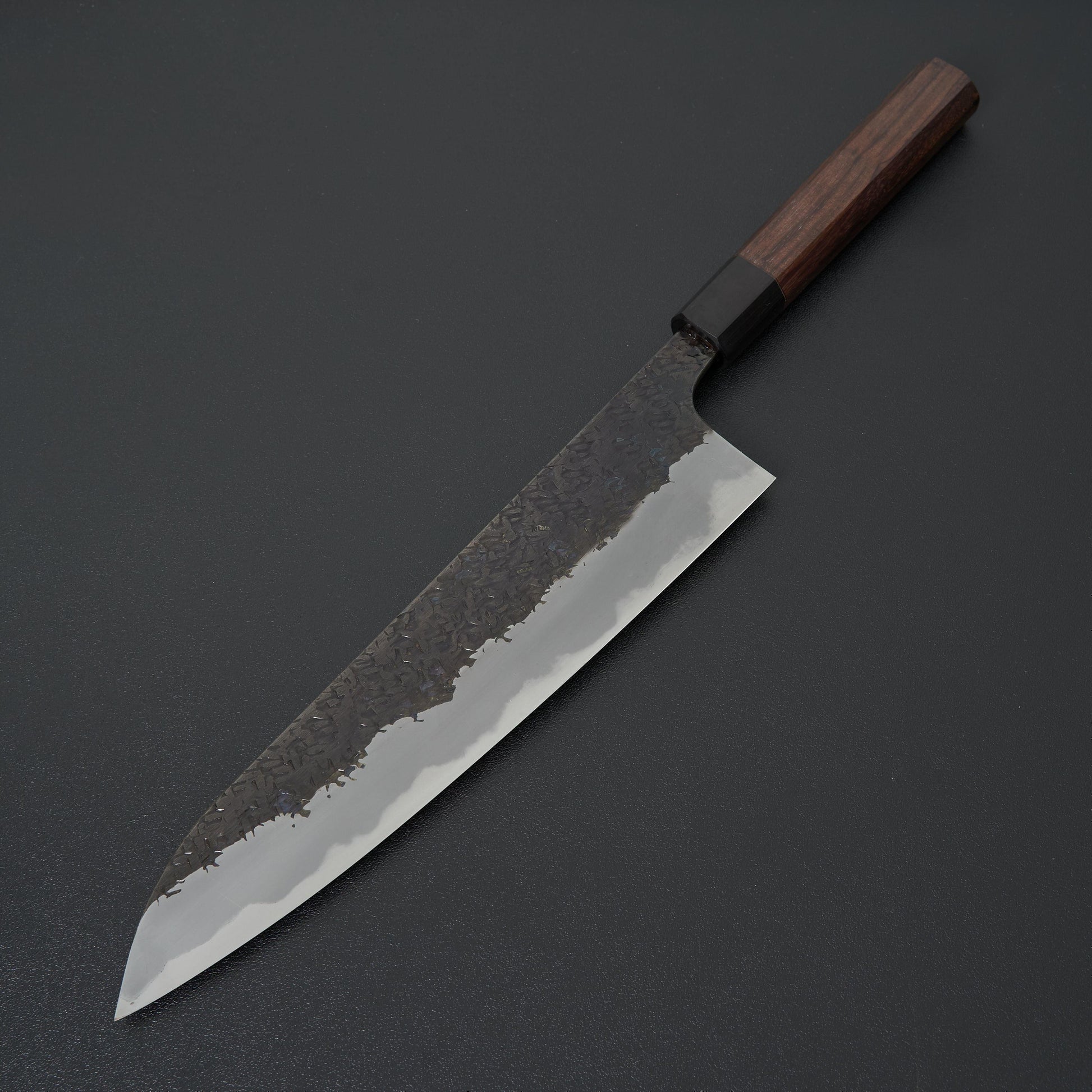 Manaka Hamono Kisuke Blue #1 Kurouchi Tsuchime Gyuto 240mm