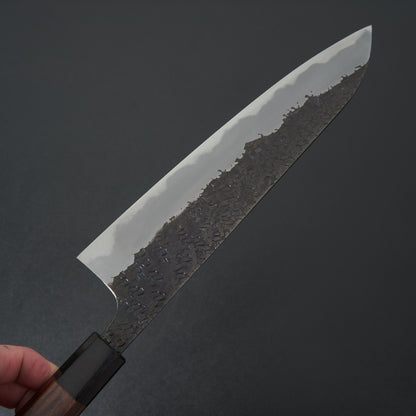 Manaka Hamono Kisuke Blue #1 Kurouchi Tsuchime Gyuto 240mm