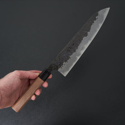 Manaka Hamono Kisuke Blue #2 Kurouchi Tsuchime Gyuto 240mm