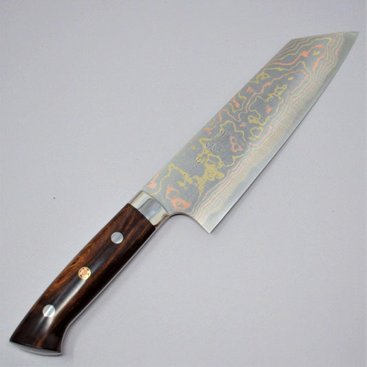 Saji Rainbow Damascus Bunka