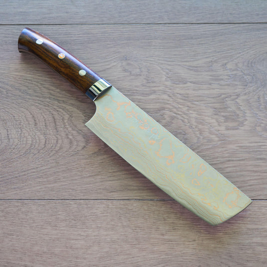 Saji Rainbow Damascus Nakiri 165mm
