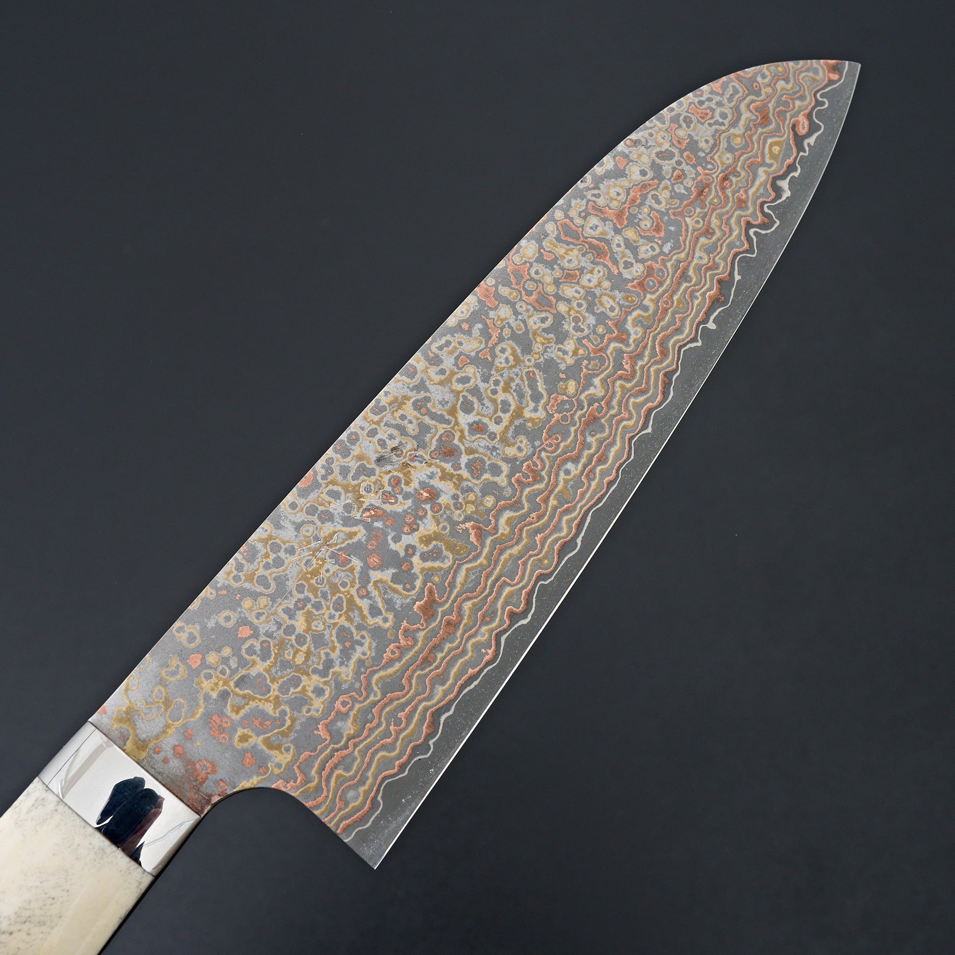 Saji Yushoku Damascus Santoku 180mm