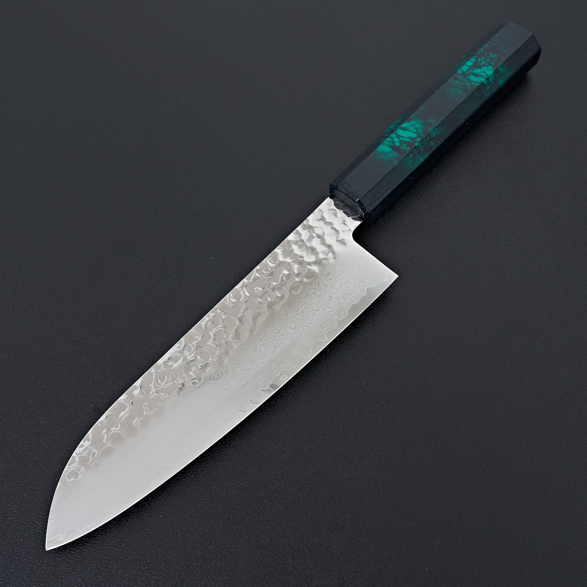 Sakai Takayuki Nanairo Green Tortoiseshell 33 Layer Damascus Santoku 170mm