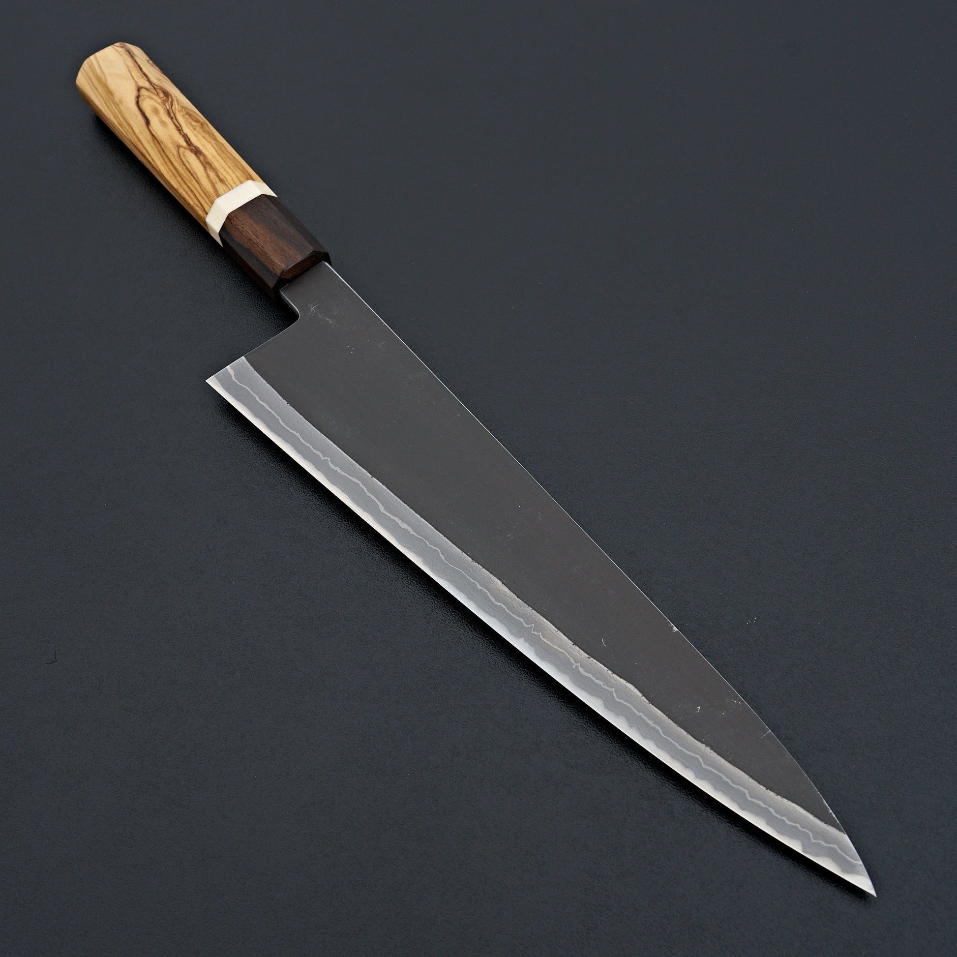 Yanick Puig 7 Layer Vintage Iron Olivewood Gyuto 240mm