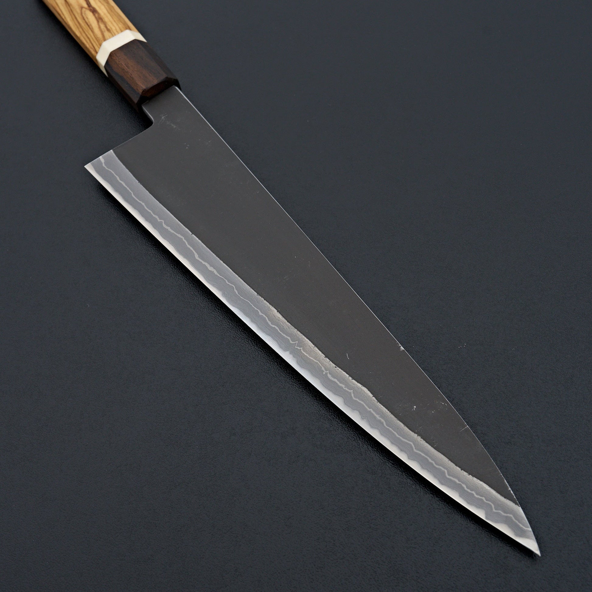 Yanick Puig 7 Layer Vintage Iron Olivewood Gyuto 240mm