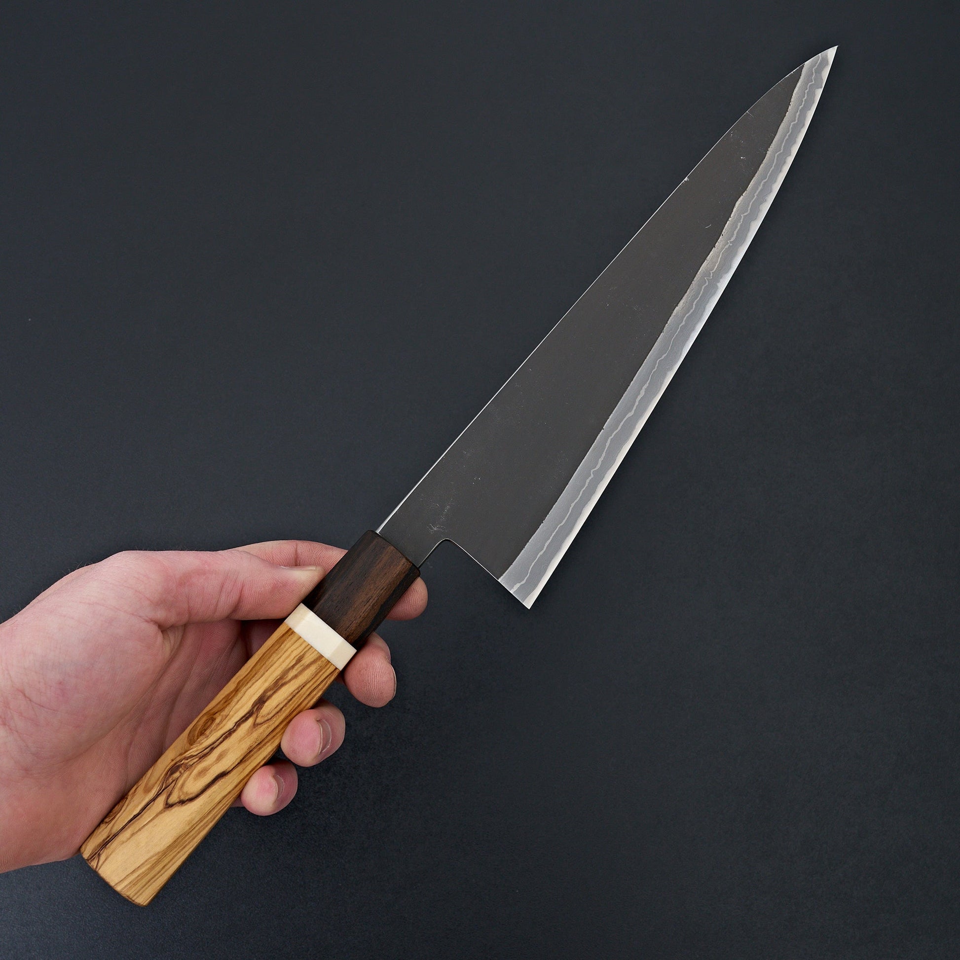 Yanick Puig 7 Layer Vintage Iron Olivewood Gyuto 240mm