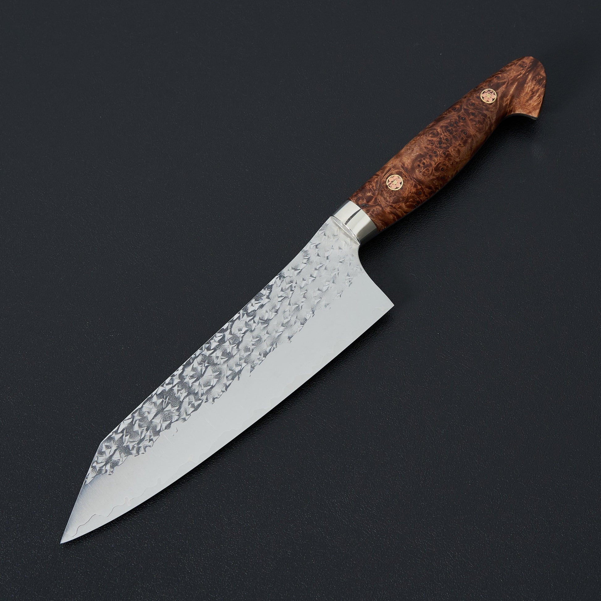 Yu Kurosaki R2 Senko Santoku 170mm Western Maple Burl
