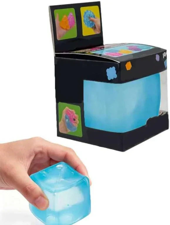 Ice Cube Squishy Stress Balls, Premium Big Block Fidget Cube, Soft Maltose Slow Rising Sensory Toy, Durable Squeeze Anxiety Relief Desk Toys Gift for Birthday (Blue) - US 1508